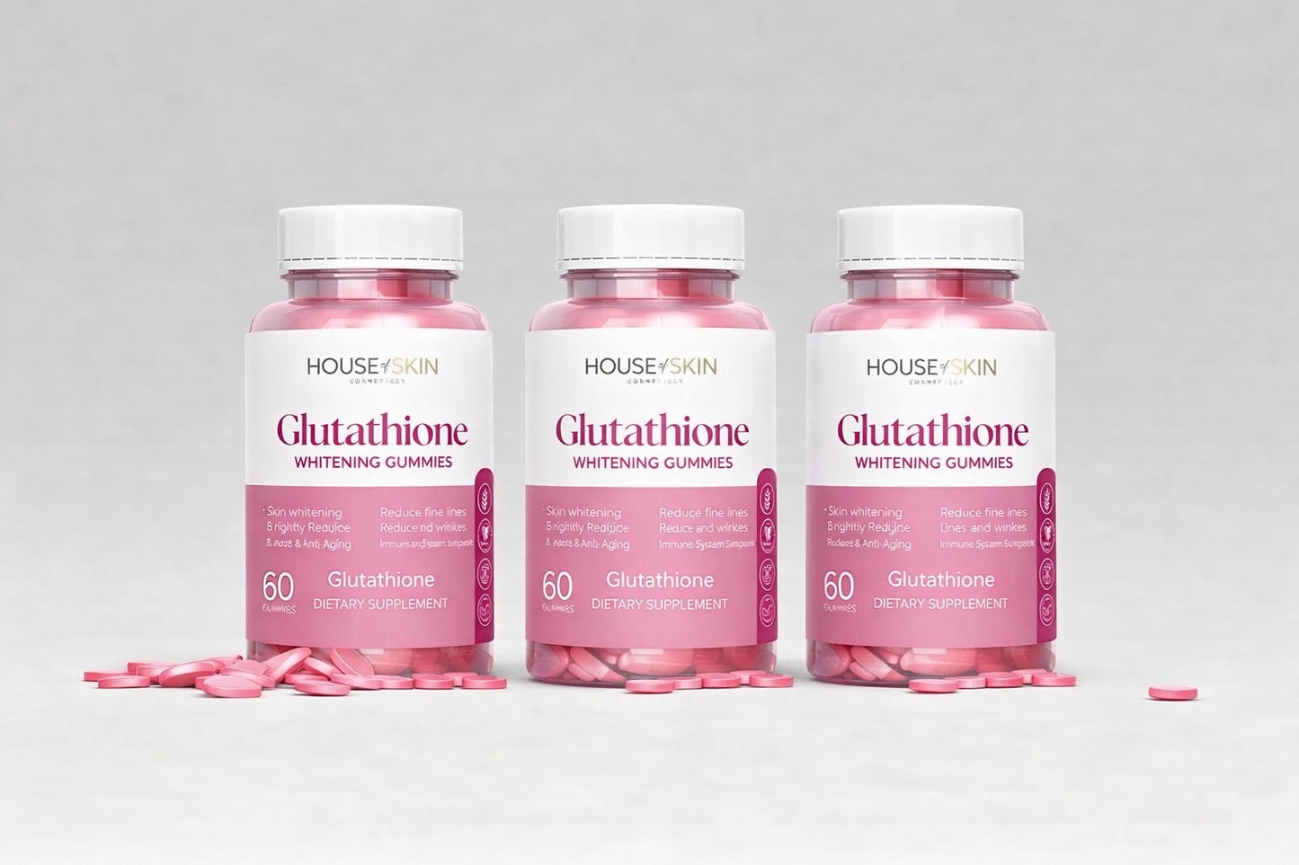 Glutathione Whitening Gummies – Cure de 3 mois